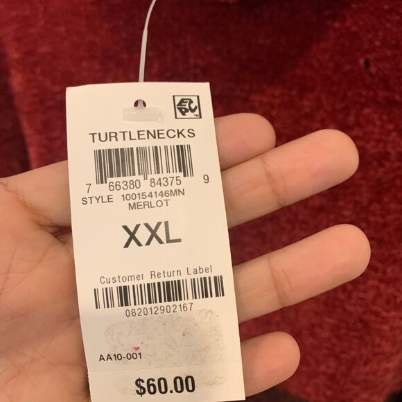 Mens Alfani Turtleneck Ribbed Knot Log Sleeve Sweater Size XXL NWT -B4 - Picture 7 of 8